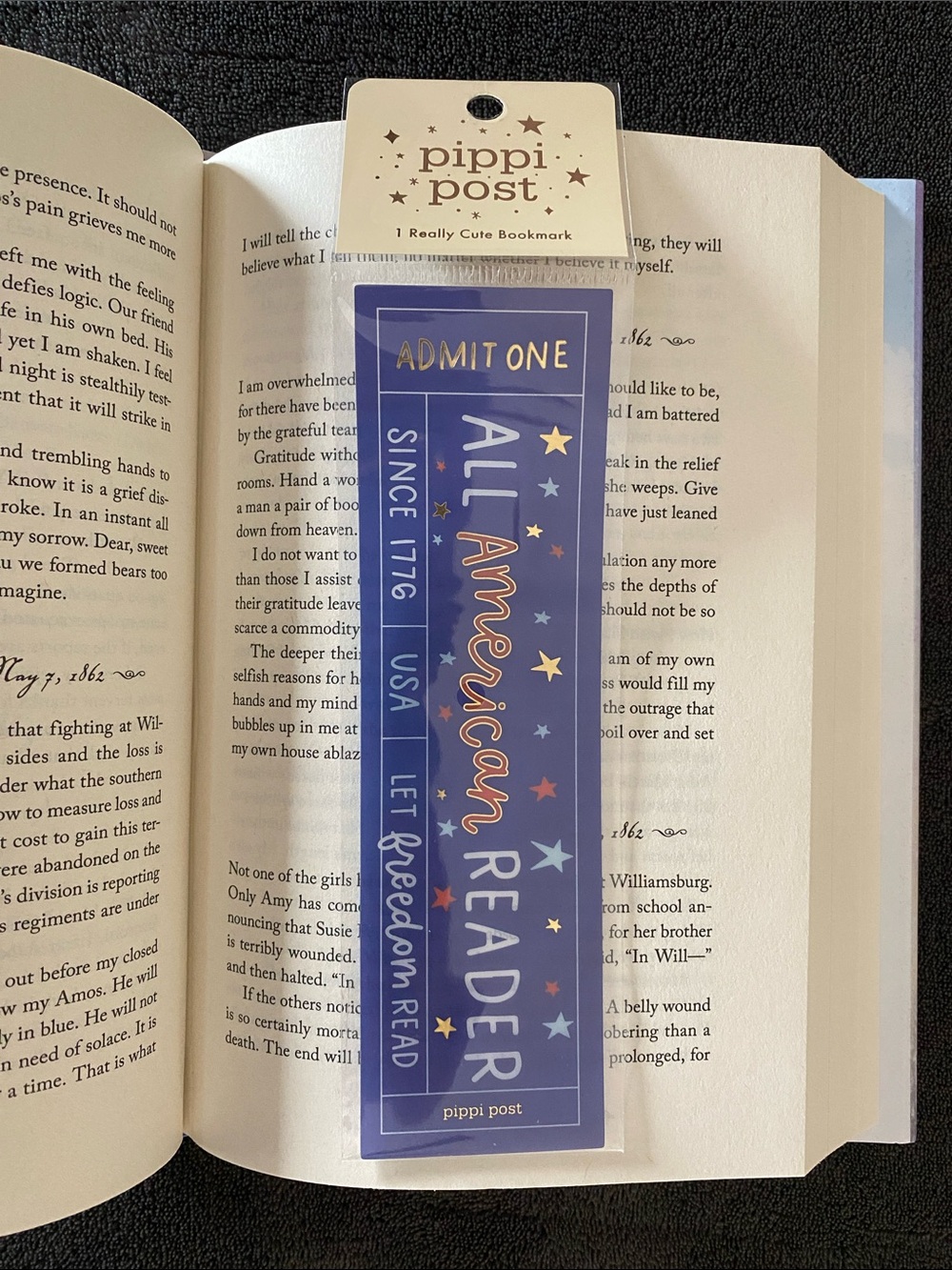 All American Reader Transparent Bookmark